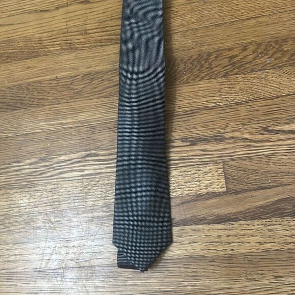 NWT Joseph Abboud Mens Black Windowpane Neck Tie‎ - Picture 1 of 5